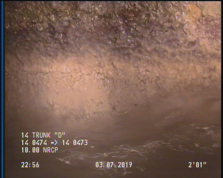 Deposits Attached Grease, 5 %of cross sectional area, from 04 to 08 o'clock, , within 8 inches of joint: YES, Start