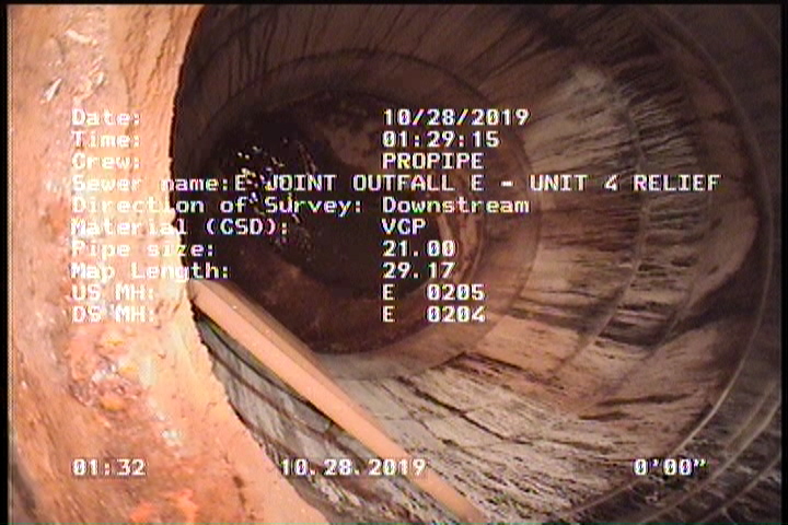 Upstream Manhole, Survey Begins - E 0205