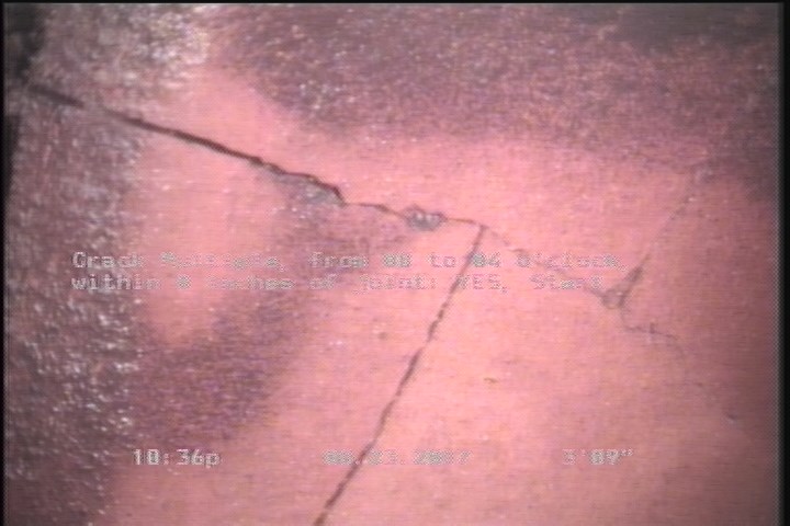 Crack Multiple, from 08 to 04 o'clock, within 8 inches of joint: YES, Start
