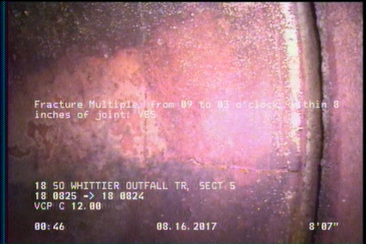 Fracture Multiple, from 09 to 03 o'clock, within 8 inches of joint: YES