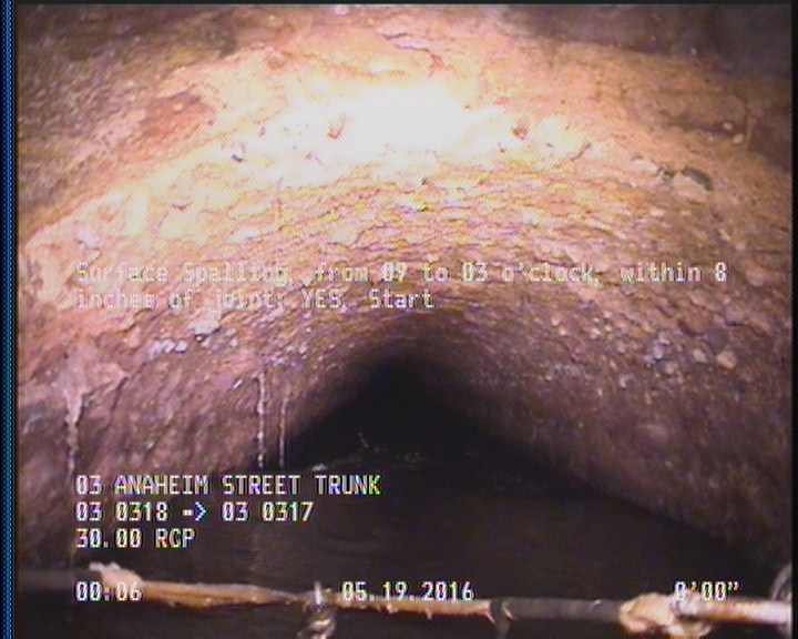 Surface Spalling, from 09 to 03 o'clock, within 8 inches of joint: YES, Start