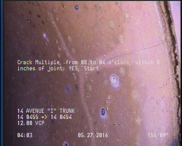 Crack Multiple, from 08 to 04 o'clock, within 8 inches of joint: YES, Start