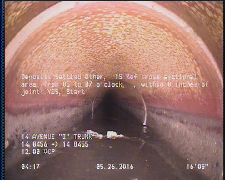 Deposits Settled Other, 15 %of cross sectional area, from 05 to 07 o'clock, , within 8 inches of joint: YES