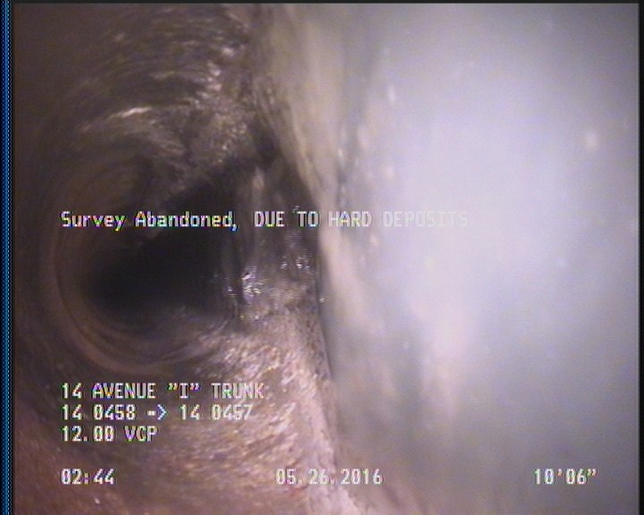 Deposits Attached Grease, 5 %of cross sectional area, from 03 to 09 o'clock, , within 8 inches of joint: YES, Finish
