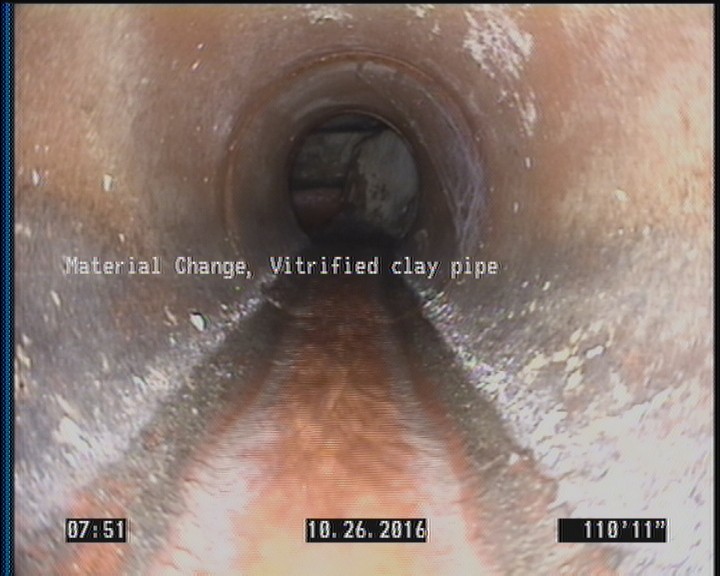 Material Change, Vitrified clay pipe