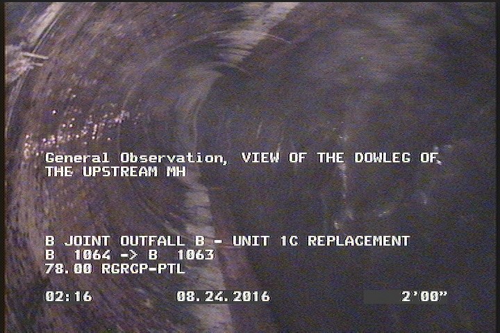 General Observation - VIEW OF THE DOWLEG OF THE UPSTREAM MH