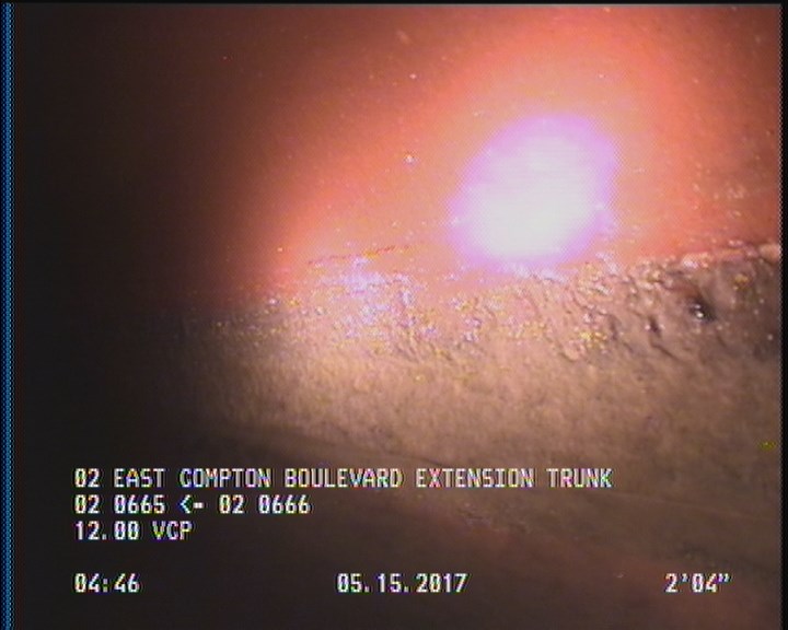 Deposits Attached Grease, 5 %of cross sectional area, from 04 to 08 o'clock, , within 8 inches of joint: YES, Start