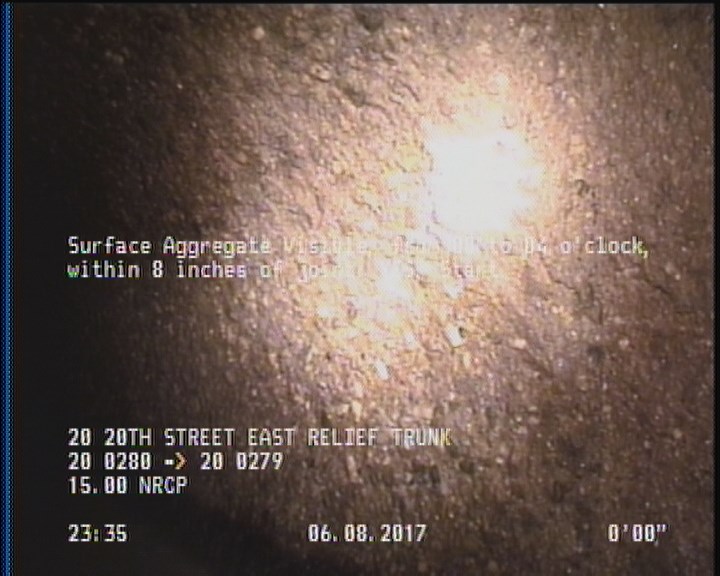 Surface Aggregate Visible, from 08 to 04 o'clock, within 8 inches of joint: YES, Start