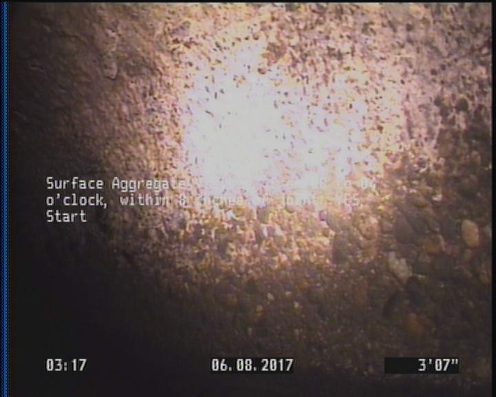 Surface Aggregate Visible, from 08 to 04 o'clock, within 8 inches of joint: YES, Start