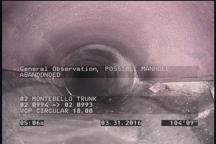 General Observation - POSSIBLE MANHOLE ABANDONDED