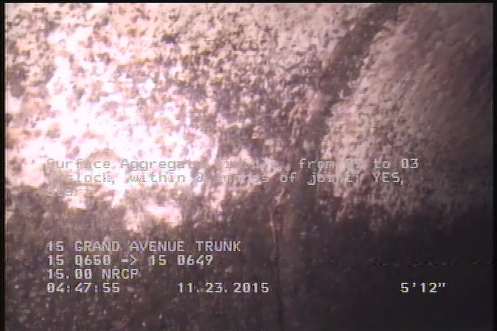 Surface Aggregate Visible, from 09 to 03 o'clock, within 8 inches of joint: YES, Start