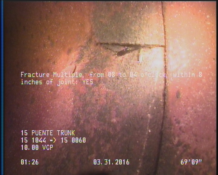 Fracture Multiple, from 08 to 04 o'clock, within 8 inches of joint: YES