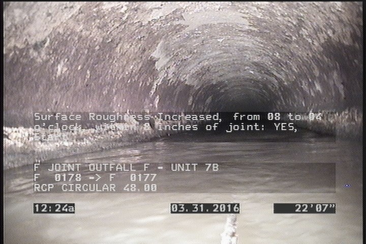 Surface Roughness Increased, from 08 to 04 o'clock, within 8 inches of joint: YES, Start