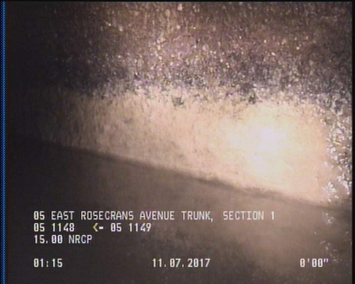 Deposits Attached Grease, 5 %of cross sectional area, from 03 to 09 o'clock, , within 8 inches of joint: YES, Start