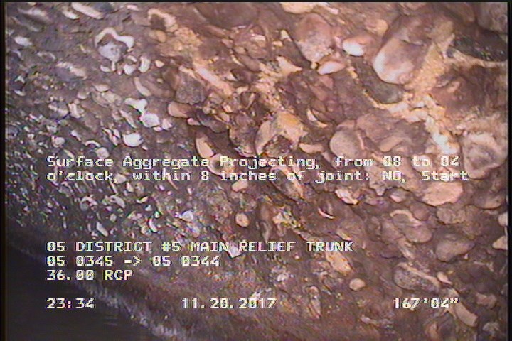 Surface Aggregate Projecting, from 08 to 04 o'clock, within 8 inches of joint: NO, Start