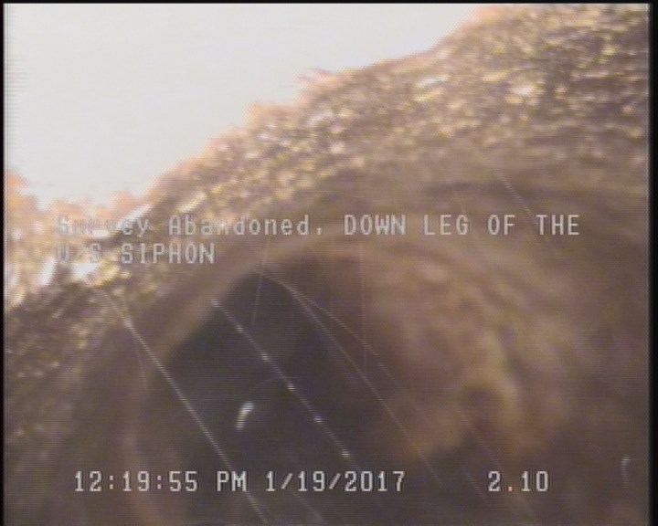 Survey Abandoned - DOWN LEG OF THE U/S SIPHON
