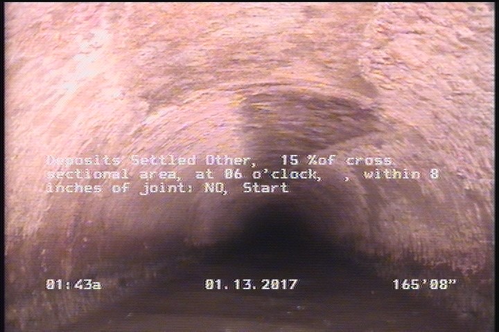 Deposits Settled Other, 15 %of cross sectional area, at 06 o'clock, , within 8 inches of joint: NO, Start