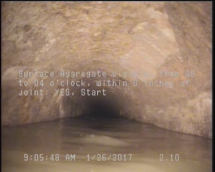 Surface Aggregate Visible, from 08 to 04 o'clock, within 8 inches of joint: YES, Start