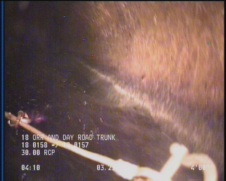 Deposits Attached Grease, 5 %of cross sectional area, from 03 to 09 o'clock, , within 8 inches of joint: YES, Start