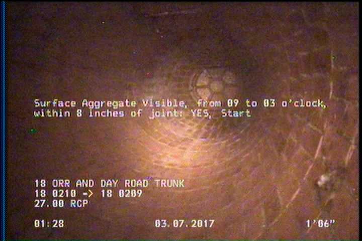 Surface Aggregate Visible, from 09 to 03 o'clock, within 8 inches of joint: YES, Start