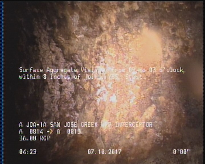 Surface Aggregate Visible, from 09 to 03 o'clock, within 8 inches of joint: YES, Start