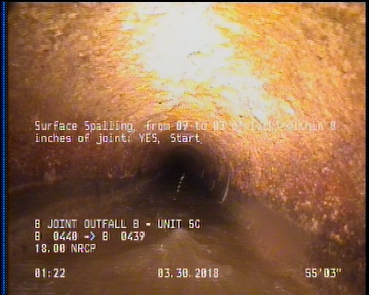 Surface Spalling, from 09 to 03 o'clock, within 8 inches of joint: YES, Start