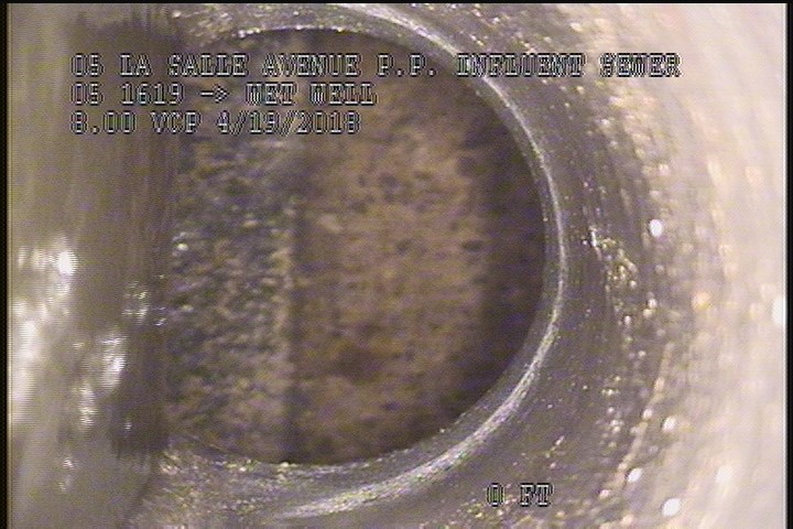 Downstream Manhole, Survey Ends - ZOOMED TO THE WET WELL