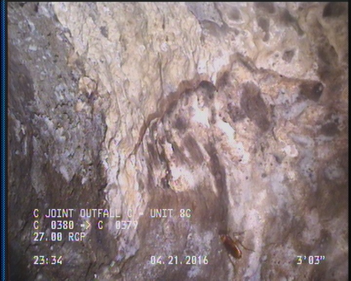 Surface Spalling, from 08 to 04 o'clock, within 8 inches of joint: YES, Start