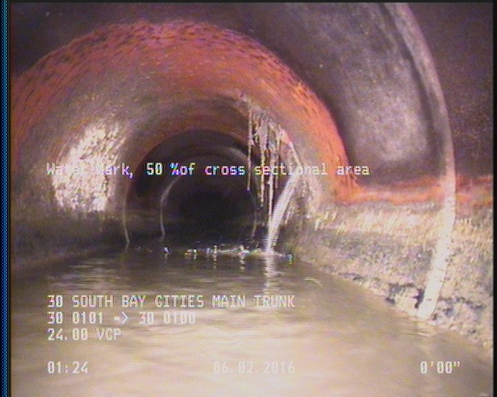 Deposits Attached Grease, 5 %of cross sectional area, from 03 to 09 o'clock, , within 8 inches of joint: YES, Start