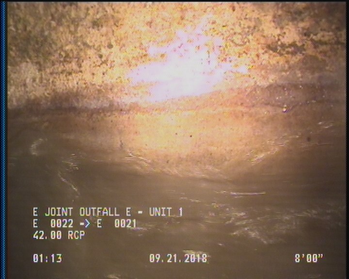 Deposits Attached Grease, 5 %of cross sectional area, from 04 to 08 o'clock, , within 8 inches of joint: YES, Start