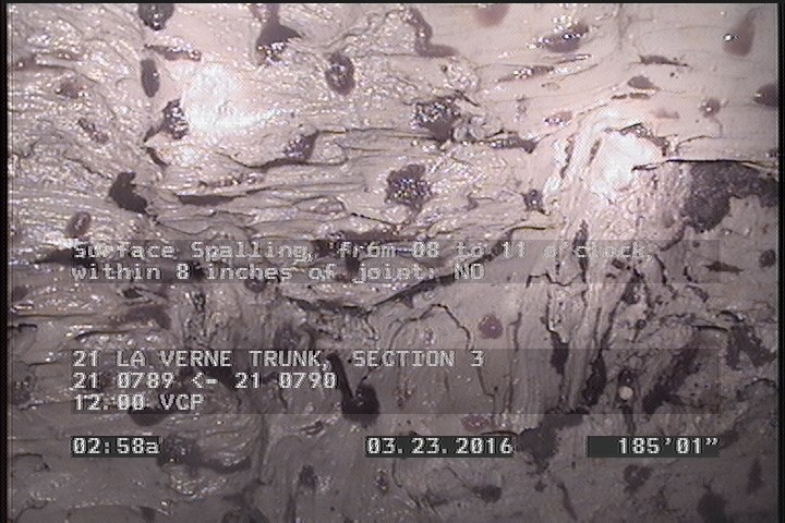 Surface Spalling, from 08 to 11 o'clock, within 8 inches of joint: NO