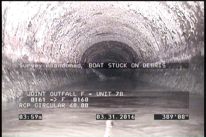 Survey Abandoned - BOAT STUCK ON DEBRIS