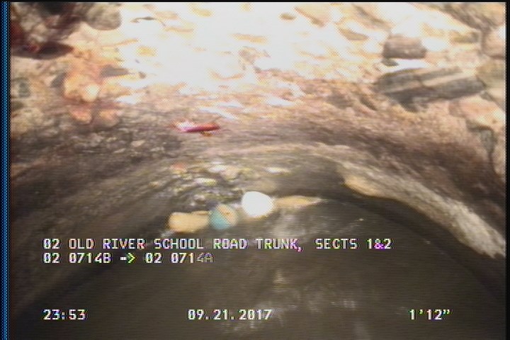 Survey Abandoned - VIEW OF THE D/S SIPHON FROM THE U/S MH