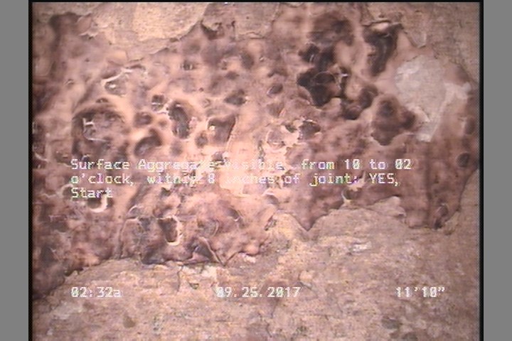 Surface Aggregate Visible, from 10 to 02 o'clock, within 8 inches of joint: YES, Start