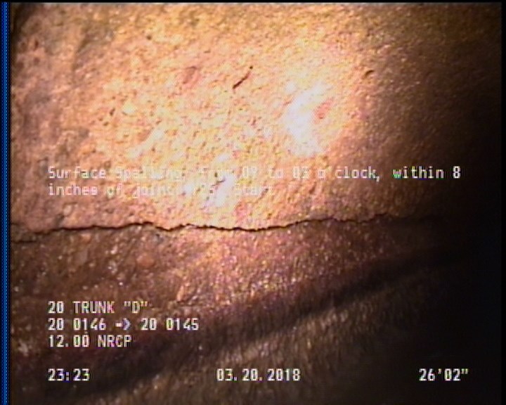 Surface Spalling, from 09 to 03 o'clock, within 8 inches of joint: YES, Start