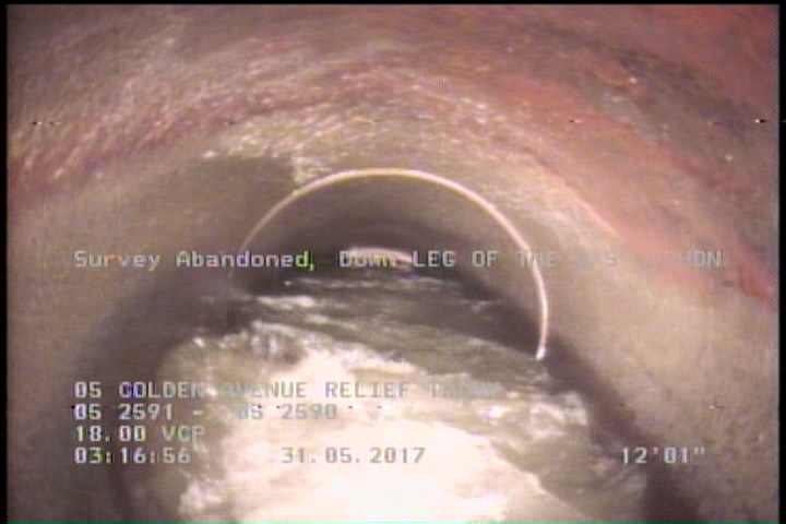 Survey Abandoned - DOWN LEG OF THE U/S SIPHON