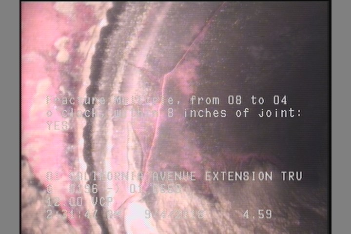 Fracture Multiple, from 08 to 04 o'clock, within 8 inches of joint: YES