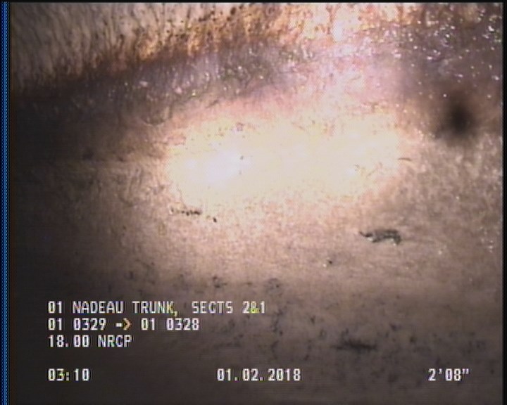 Deposits Attached Grease, 5 %of cross sectional area, from 03 to 09 o'clock, , within 8 inches of joint: YES, Start