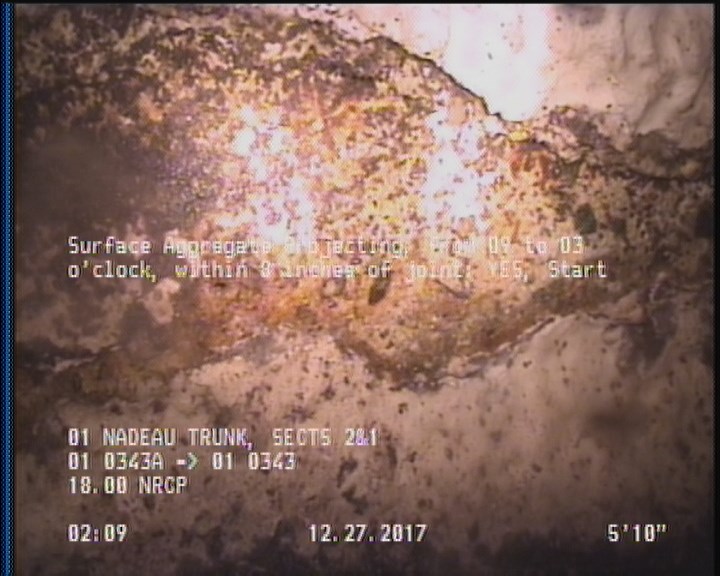 Surface Aggregate Projecting, from 09 to 03 o'clock, within 8 inches of joint: YES, Start
