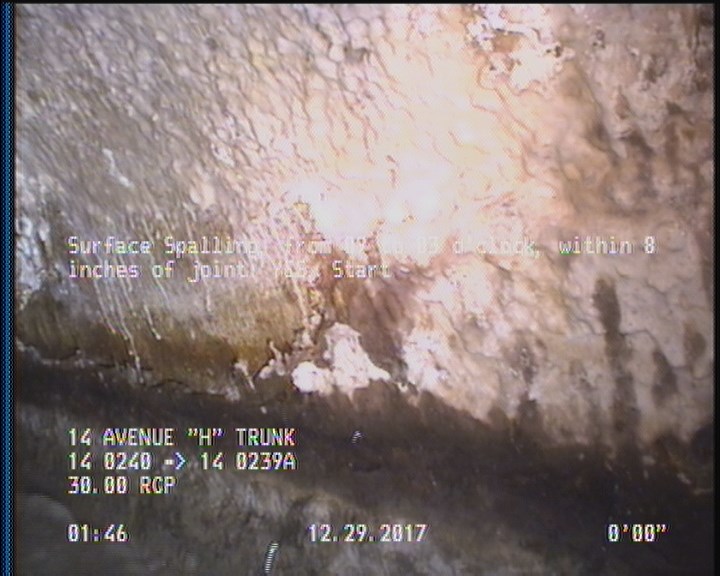 Surface Spalling, from 09 to 03 o'clock, within 8 inches of joint: YES, Start