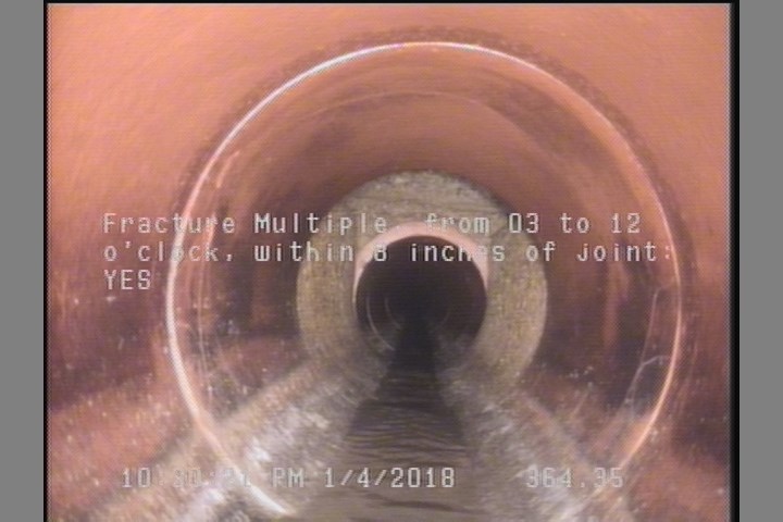 Fracture Multiple, from 03 to 12 o'clock, within 8 inches of joint: YES