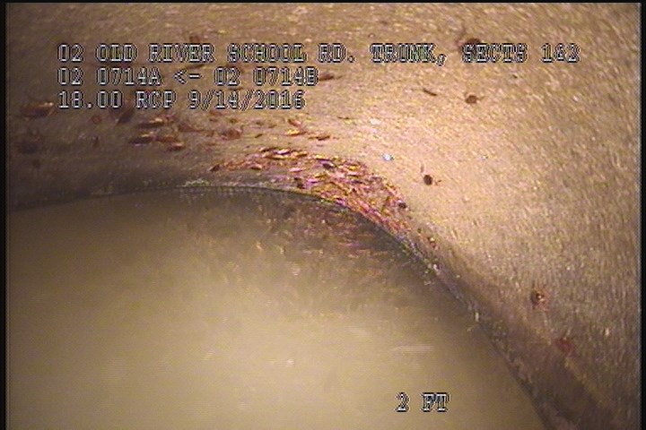 Downstream Manhole, Survey Begins - 1:42 PM