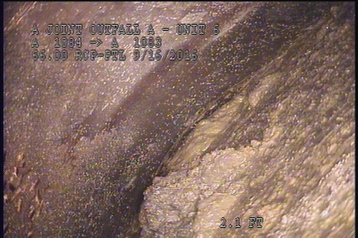 Survey Abandoned - VIEW OF THE DOWNLEG PIPE OF THE U/S SIPHON