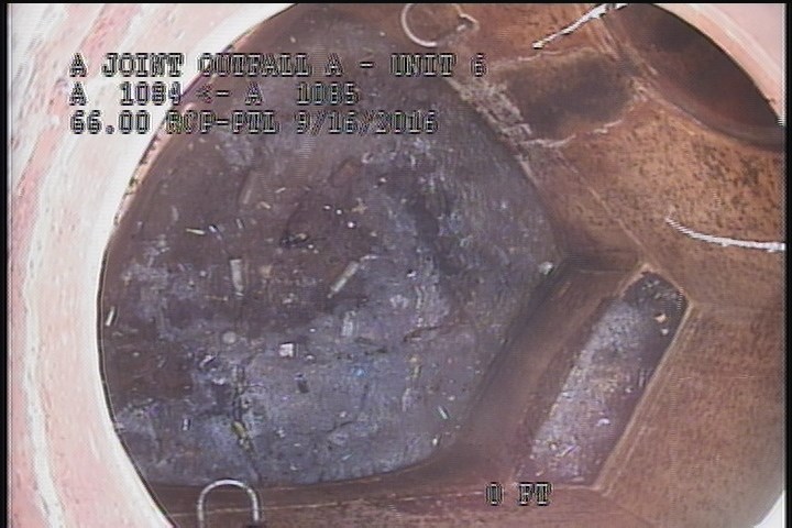 Water Level, 80 %of cross sectional area - WATER POSSIBLY UNDER THE LAYER OF DEBRIS