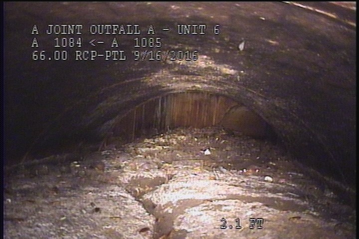 Downstream Manhole, Survey Begins - 10:42 AM