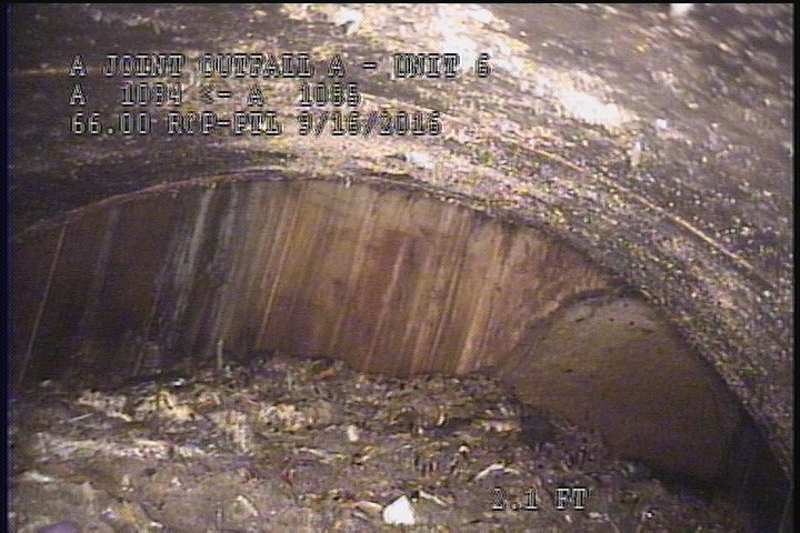 Downstream Manhole, Survey Ends - ABLE TO SEE MH. A 1085