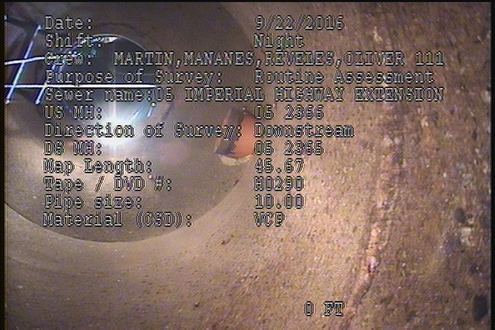 Upstream Manhole, Survey Begins - 3:30AM