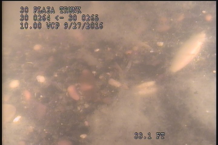 Deposits Settled Other, 10 %of cross sectional area, from 04 to 08 o'clock, , within 8 inches of joint: YES, Start - SLUDGE GRITE