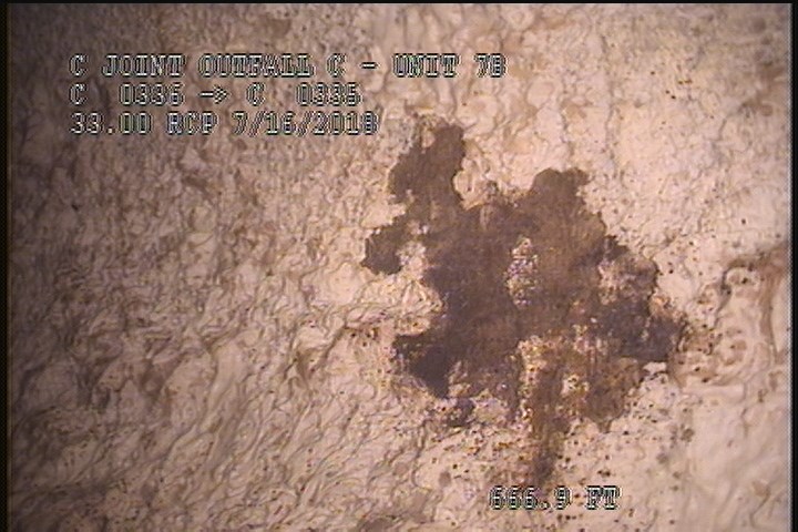 Surface Aggregate Visible, at 02 o'clock, within 8 inches of joint: NO
