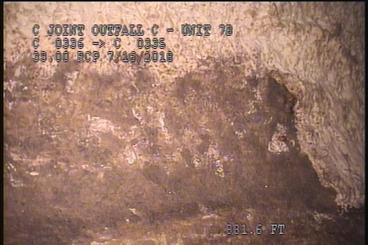 Surface Aggregate Visible, from 08 to 09 o'clock, within 8 inches of joint: NO